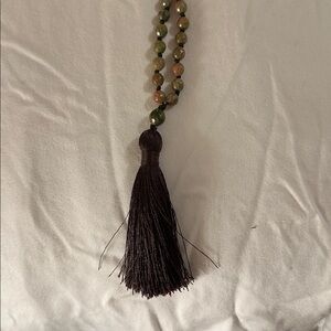Beaded Necklace with Tassel
